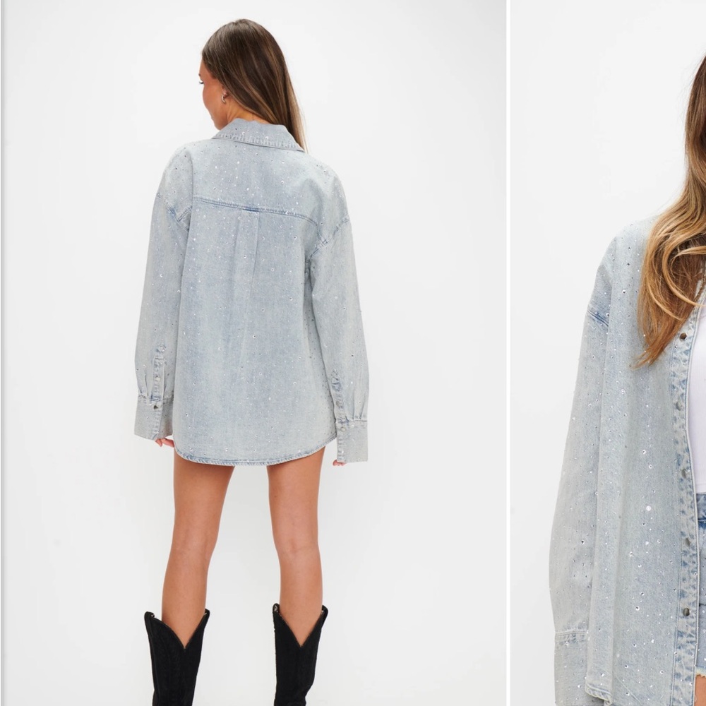 Show Me Your MuMu Light Blue Denim Jacket - Lincoln Jacket - Size Medium